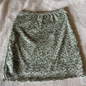 Floral Green Skirt